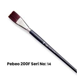Pebeo - Pebeo 200F Seri Sentetik Kıl Fırça No 14