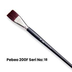 Pebeo - Pebeo 200F Seri Sentetik Kıl Fırça No 18