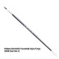 Pebeo - Pebeo 200R Seri Sentetik Yuvarlak Uçlu Fırça No 6