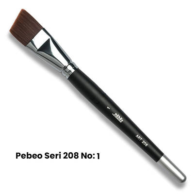 Pebeo 208 Seri Yan Kesik Uçlu Fırça No 1