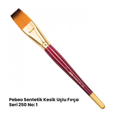 Pebeo 250 Seri Sentetik Düz Kesik Uçlu Fırça No 1
