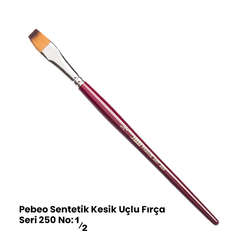 Pebeo - Pebeo 250 Seri Sentetik Düz Kesik Uçlu Fırça No 1/2