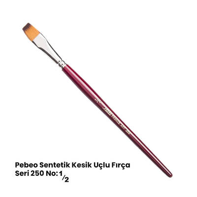 Pebeo 250 Seri Sentetik Düz Kesik Uçlu Fırça No 1/2