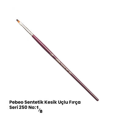 Pebeo 250 Seri Sentetik Düz Kesik Uçlu Fırça No 1/8