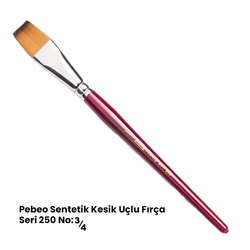 Pebeo - Pebeo 250 Seri Sentetik Düz Kesik Uçlu Fırça No 3/4