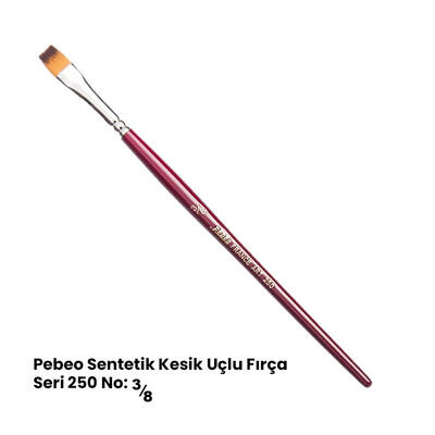 Pebeo 250 Seri Sentetik Düz Kesik Uçlu Fırça No 3/8