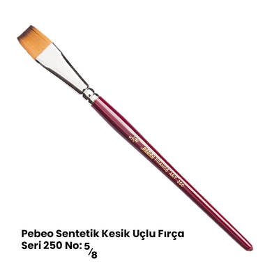 Pebeo 250 Seri Sentetik Düz Kesik Uçlu Fırça No 5/8