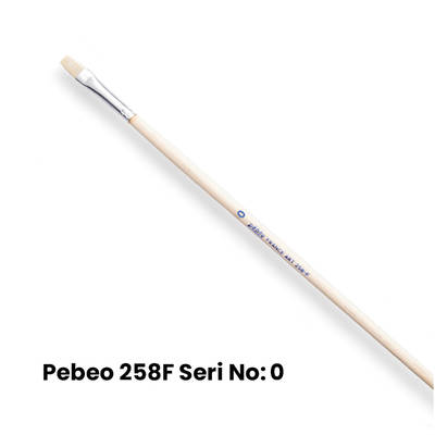 Pebeo 258F Seri Düz Kesik Uçlu Fırca No 0