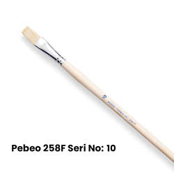 Pebeo - Pebeo 258F Seri Düz Kesik Uçlu Fırca No 10