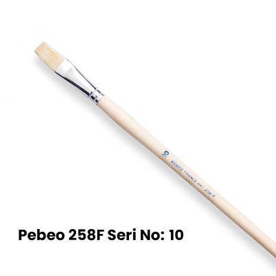 Pebeo 258F Seri Düz Kesik Uçlu Fırca No 10