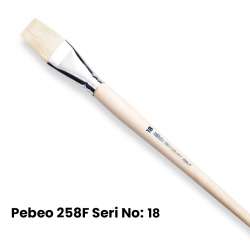 Pebeo - Pebeo 258F Seri Düz Kesik Uçlu Fırca No 18