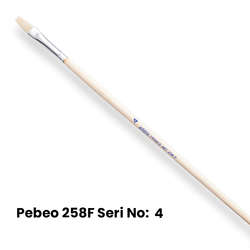 Pebeo - Pebeo 258F Seri Düz Kesik Uçlu Fırca No 4