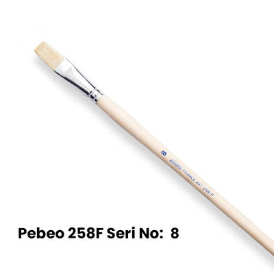 Pebeo 258F Seri Düz Kesik Uçlu Fırca No 8