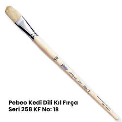 Pebeo - Pebeo 258KF Seri Kedi Dili Fırça No 18