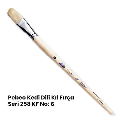Pebeo 258KF Seri Kedi Dili Fırça No 6