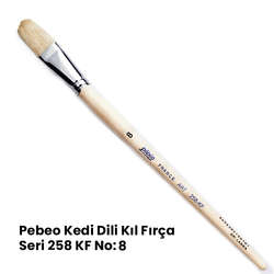 Pebeo - Pebeo 258KF Seri Kedi Dili Fırça No 8