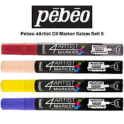 Pebeo 4Artist Oil Marker Kalem Seti 5 4lü