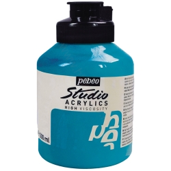 Pebeo - Pebeo Studio Akrilik Boya 357 İridescent Blue Green 500ml