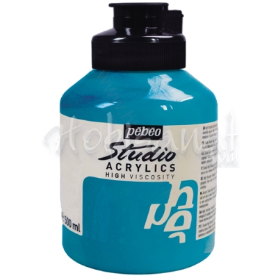 Pebeo Studio Akrilik Boya 357 İridescent Blue Green 500ml