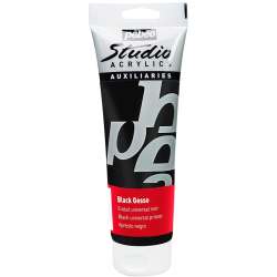 Pebeo - Pebeo Black Gesso Studio Siyah Astar Boya 250ml