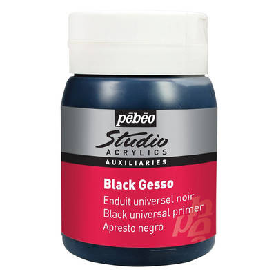Pebeo Black Gesso Studio Siyah Astar Boya 500ml