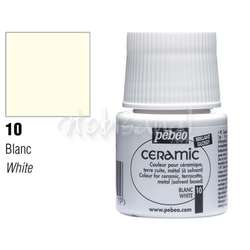 Pebeo - Pebeo Seramik Boyası 10 White 45ml