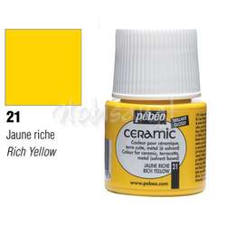 Pebeo - Pebeo Seramik Boyası 21 Rich Yellow 45ml