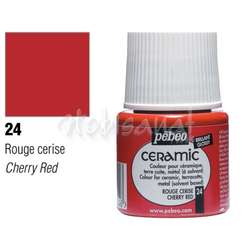 Pebeo - Pebeo Seramik Boyası 24 Cherry red 45ml