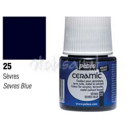 Pebeo - Pebeo Seramik Boyası 25 Sevres Blue 45ml