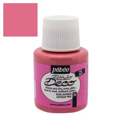 Pebeo Deco Su Bazlı Akrilik Ahşap Boyası 110ml 26 Antique Pink