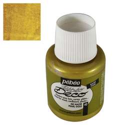 Pebeo - Pebeo Deco Su Bazlı Akrilik Ahşap Boyası 110ml 40 Pearl Gold
