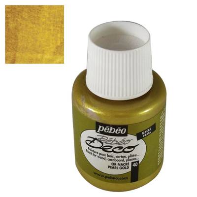 Pebeo Deco Su Bazlı Akrilik Ahşap Boyası 110ml 40 Pearl Gold