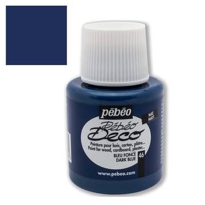Pebeo Deco Su Bazlı Akrilik Ahşap Boyası 110ml 46 Dark Blue