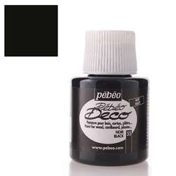 Pebeo - Pebeo Deco Su Bazlı Akrilik Ahşap Boyası 110ml 55 Black