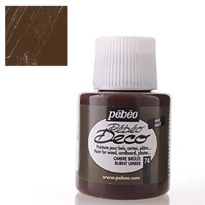 Pebeo Deco Su Bazlı Akrilik Ahşap Boyası 110ml 74 Burnt Umber