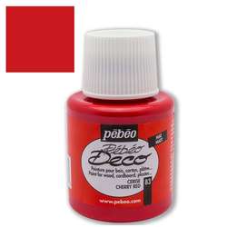 Pebeo - Pebeo Deco Su Bazlı Akrilik Ahşap Boyası 110ml 83 Cherry