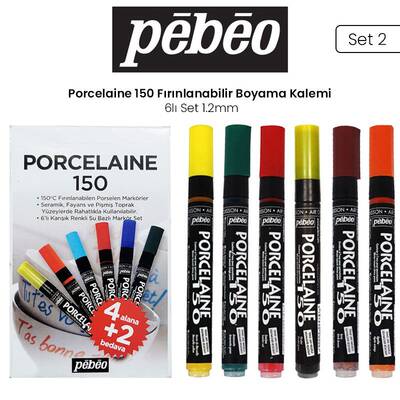 Pebeo Porcelaine 150 Fırınlanabilir Boyama Kalemi 6lı 1.2mm Set 2