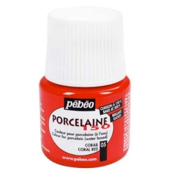 Pebeo - Pebeo Porcelaine 150 Fırınlanabilir Porselen Boyası 05 Coral Red