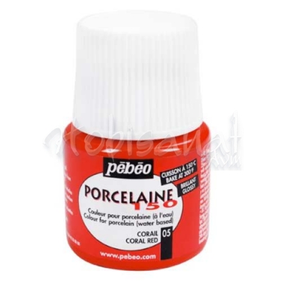 Pebeo Porcelaine 150 Fırınlanabilir Porselen Boyası 05 Coral Red