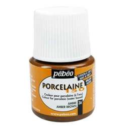 Pebeo - Pebeo Porcelaine 150 Fırınlanabilir Boya 36 Amber Brown