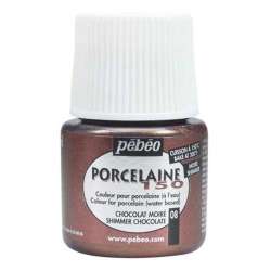 Pebeo - Pebeo Porcelaine 150 Fırınlanabilir Boya 108 Shimmer Chocolate