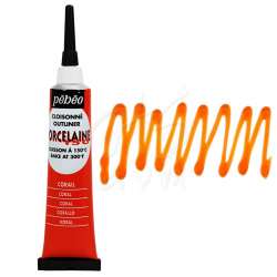 Pebeo - Pebeo Porcelaine 150 Fırınlanabilir Kontür 20ml 02 Coral