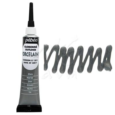 Pebeo Porcelaine 150 Fırınlanabilir Kontür 20ml 10 Pewter