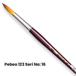 Pebeo - Pebeo 123 Seri Sentetik Yuvarlak Uçlu Fırça No 16