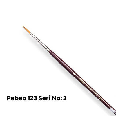Pebeo 123 Seri Sentetik Yuvarlak Uçlu Fırça No 2