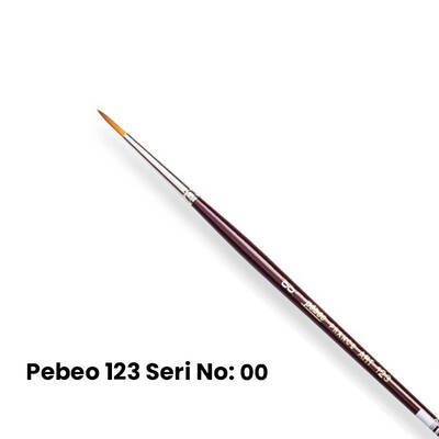 Pebeo 123 Seri Sentetik Yuvarlak Uçlu Fırça No 2/0