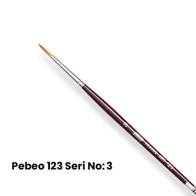 Pebeo 123 Seri Sentetik Yuvarlak Uçlu Fırça No 3
