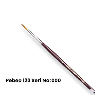 Pebeo 123 Seri Sentetik Yuvarlak Uçlu Fırça No 3/0