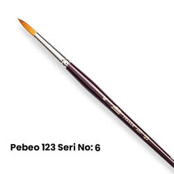 Pebeo - Pebeo 123 Seri Sentetik Yuvarlak Uçlu Fırça No 6