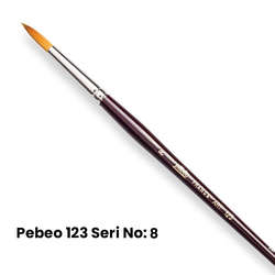 Pebeo - Pebeo 123 Seri Sentetik Yuvarlak Uçlu Fırça No 8